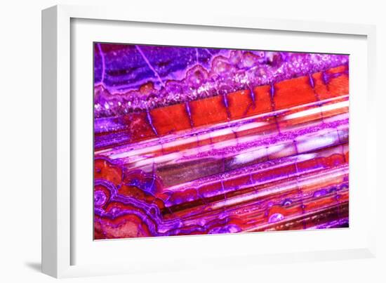 Red Purple Dragon Vein Agate Pattern-maury75-Framed Photographic Print