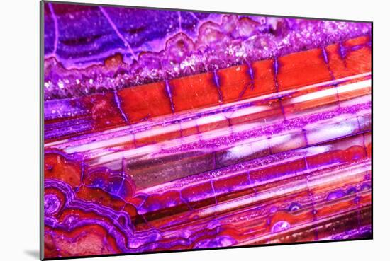 Red Purple Dragon Vein Agate Pattern-maury75-Mounted Photographic Print