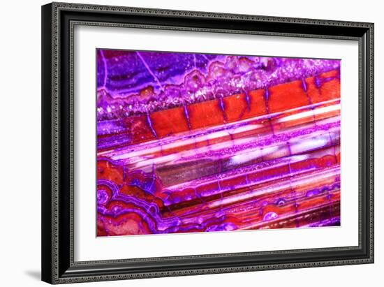 Red Purple Dragon Vein Agate Pattern-maury75-Framed Photographic Print