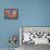 Red Purse and Blue Line-Blenda Tyvoll-Framed Stretched Canvas displayed on a wall
