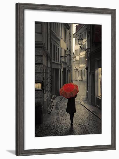 Red Rain-Stefano Corso-Framed Art Print