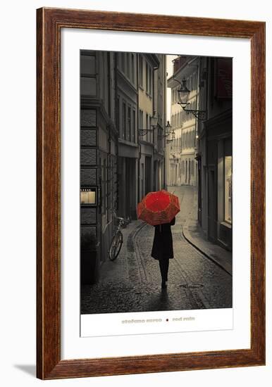 Red Rain-Stefano Corso-Framed Art Print