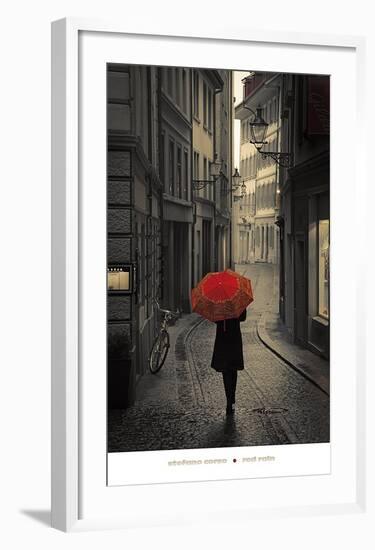 Red Rain-Stefano Corso-Framed Art Print