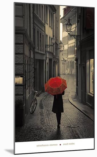 Red Rain-Stefano Corso-Mounted Art Print