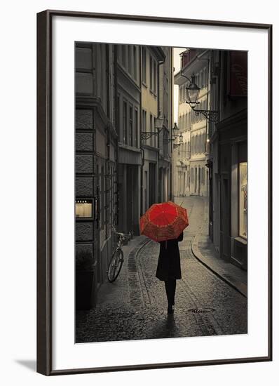 Red Rain-Stefano Corso-Framed Art Print