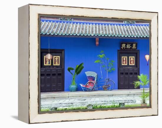 Red Rickshaw and Traditional Chinese Doorway, Chinatown District, Georgetown, Penang, Malaysia-Gavin Hellier-Framed Premier Image Canvas