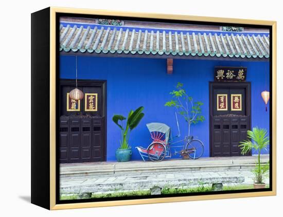 Red Rickshaw and Traditional Chinese Doorway, Chinatown District, Georgetown, Penang, Malaysia-Gavin Hellier-Framed Premier Image Canvas