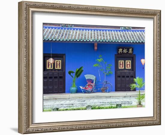 Red Rickshaw and Traditional Chinese Doorway, Chinatown District, Georgetown, Penang, Malaysia-Gavin Hellier-Framed Photographic Print