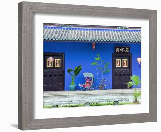 Red Rickshaw and Traditional Chinese Doorway, Chinatown District, Georgetown, Penang, Malaysia-Gavin Hellier-Framed Photographic Print