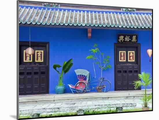 Red Rickshaw and Traditional Chinese Doorway, Chinatown District, Georgetown, Penang, Malaysia-Gavin Hellier-Mounted Photographic Print