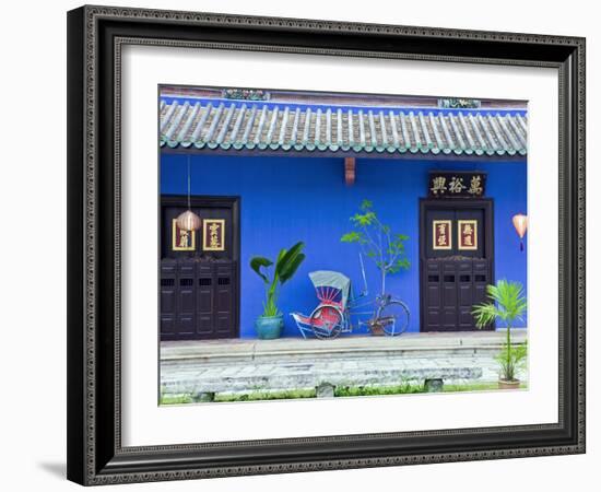 Red Rickshaw and Traditional Chinese Doorway, Chinatown District, Georgetown, Penang, Malaysia-Gavin Hellier-Framed Photographic Print