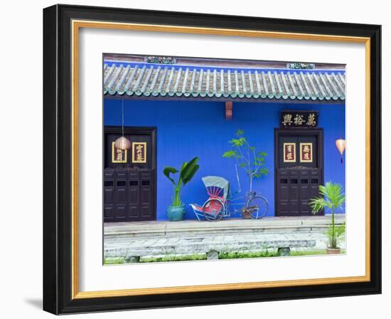 Red Rickshaw and Traditional Chinese Doorway, Chinatown District, Georgetown, Penang, Malaysia-Gavin Hellier-Framed Photographic Print