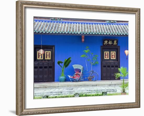 Red Rickshaw and Traditional Chinese Doorway, Chinatown District, Georgetown, Penang, Malaysia-Gavin Hellier-Framed Photographic Print