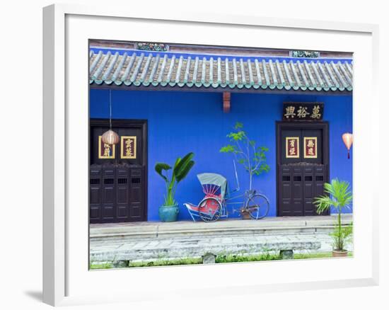 Red Rickshaw and Traditional Chinese Doorway, Chinatown District, Georgetown, Penang, Malaysia-Gavin Hellier-Framed Photographic Print