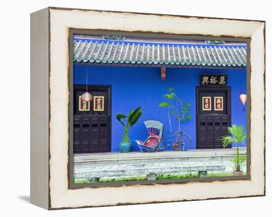 Red Rickshaw and Traditional Chinese Doorway, Chinatown District, Georgetown, Penang, Malaysia-Gavin Hellier-Framed Premier Image Canvas