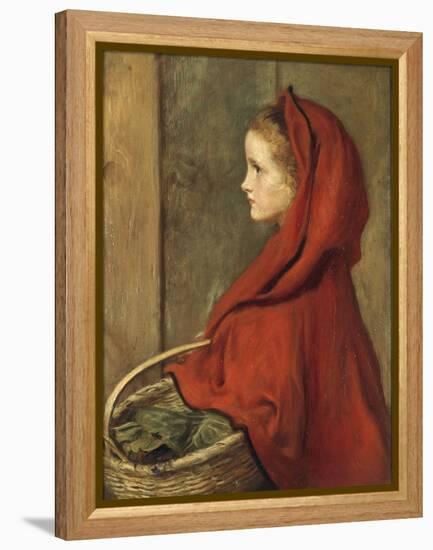 Red Riding Hood (A Portrait of Effie Millais, the artist's daughter)-John Everett Millais-Framed Premier Image Canvas