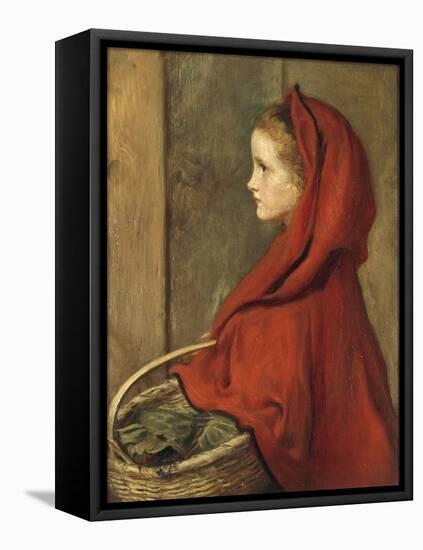 Red Riding Hood (A Portrait of Effie Millais, the artist's daughter)-John Everett Millais-Framed Premier Image Canvas