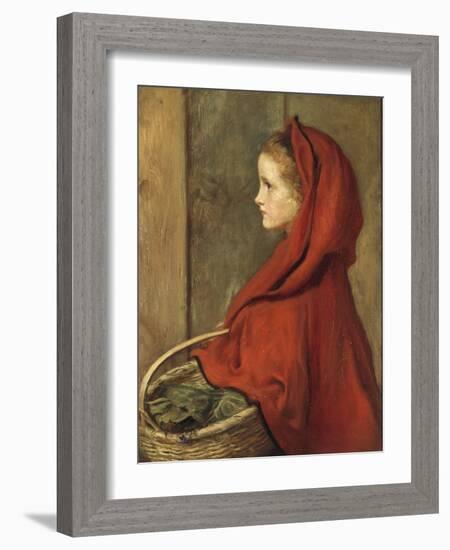 Red Riding Hood (A Portrait of Effie Millais, the artist's daughter)-John Everett Millais-Framed Giclee Print