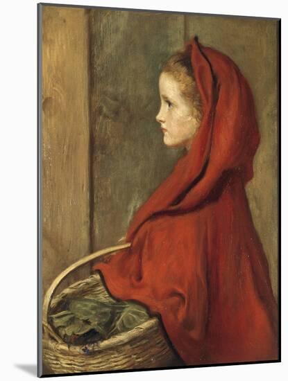 Red Riding Hood (A Portrait of Effie Millais, the artist's daughter)-John Everett Millais-Mounted Giclee Print