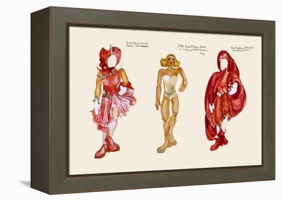 Red Riding Hood paper Doll-Zelda Fitzgerald-Framed Stretched Canvas