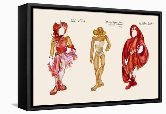 Red Riding Hood paper Doll-Zelda Fitzgerald-Framed Stretched Canvas