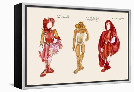 Red Riding Hood paper Doll-Zelda Fitzgerald-Framed Stretched Canvas