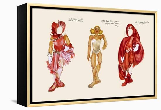 Red Riding Hood paper Doll-Zelda Fitzgerald-Framed Stretched Canvas