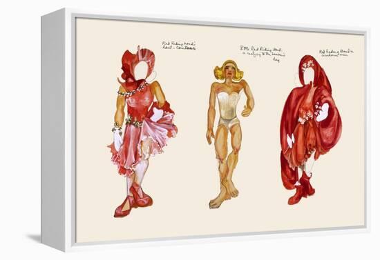 Red Riding Hood paper Doll-Zelda Fitzgerald-Framed Stretched Canvas