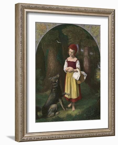 Red Riding Hood: 'Rothkaeppchen'-Eduard Steinbruck-Framed Giclee Print