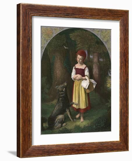 Red Riding Hood: 'Rothkaeppchen'-Eduard Steinbruck-Framed Giclee Print