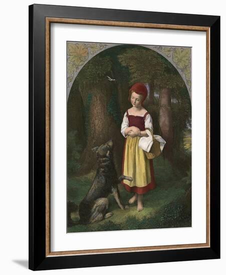 Red Riding Hood: 'Rothkaeppchen'-Eduard Steinbruck-Framed Giclee Print