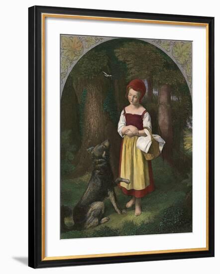 Red Riding Hood: 'Rothkaeppchen'-Eduard Steinbruck-Framed Giclee Print