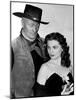 RED RIVER, 1948 directed by HOWARD HAWKS John Wayne and Joanne Dru (b/w photo)-null-Mounted Photo
