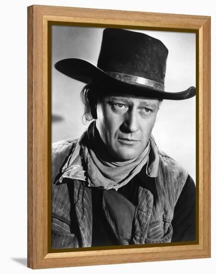 RED RIVER, 1948 directed by HOWARD HAWKS John Wayne (b/w photo)-null-Framed Stretched Canvas