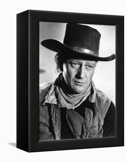 RED RIVER, 1948 directed by HOWARD HAWKS John Wayne (b/w photo)-null-Framed Stretched Canvas