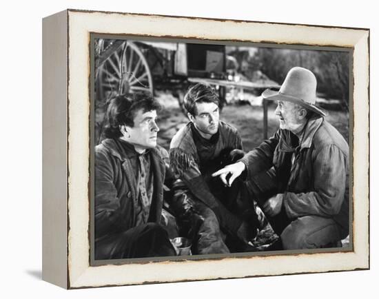 Red River, from Left: Noah Beery Jr., Montgomery Clift, Walter Brennan, 1948-null-Framed Stretched Canvas