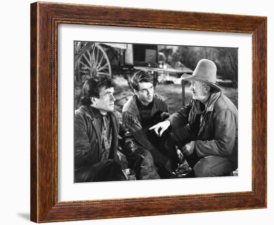 Red River, from Left: Noah Beery Jr., Montgomery Clift, Walter Brennan, 1948-null-Framed Premium Photographic Print