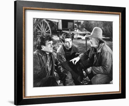 Red River, from Left: Noah Beery Jr., Montgomery Clift, Walter Brennan, 1948-null-Framed Premium Photographic Print
