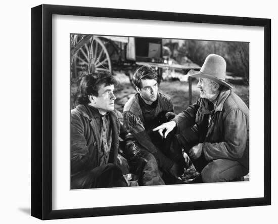 Red River, from Left: Noah Beery Jr., Montgomery Clift, Walter Brennan, 1948-null-Framed Premium Photographic Print