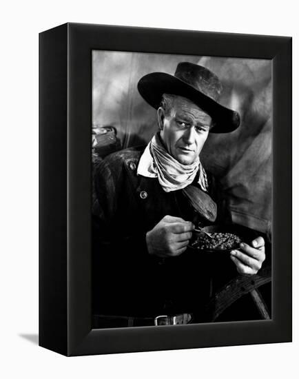 Red River, John Wayne, 1948-null-Framed Stretched Canvas