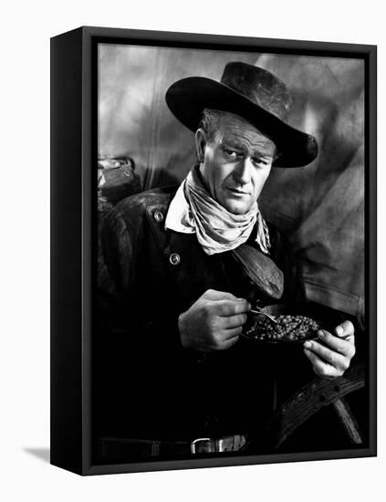 Red River, John Wayne, 1948-null-Framed Stretched Canvas