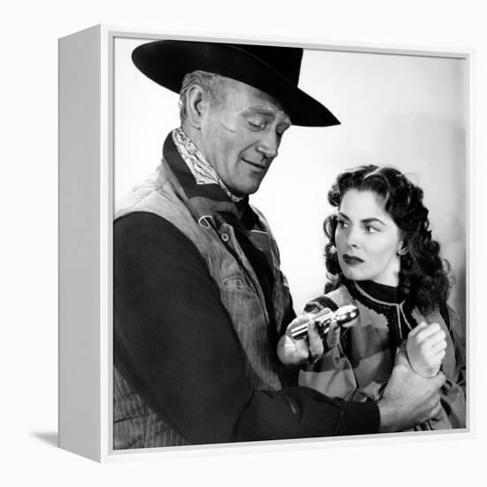 Red River, John Wayne, Joanne Dru, 1948-null-Framed Stretched Canvas