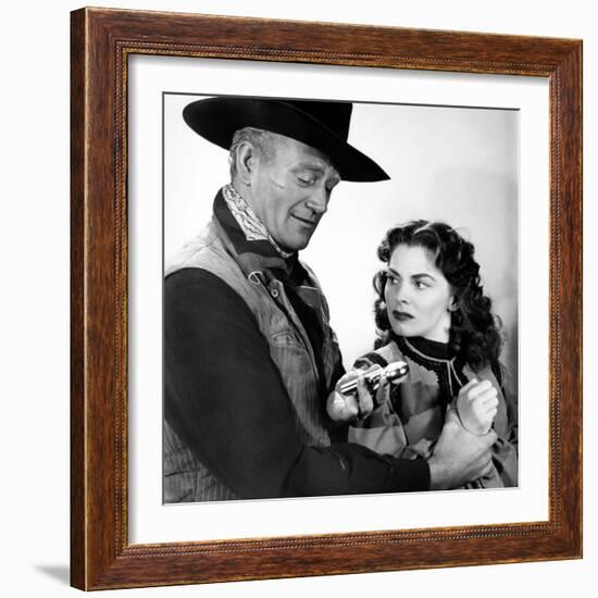 Red River, John Wayne, Joanne Dru, 1948-null-Framed Photo