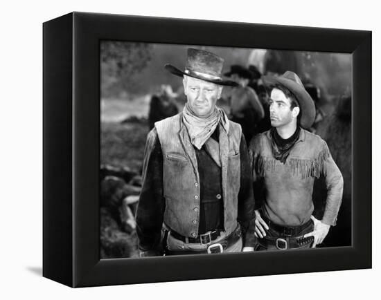 Red River, John Wayne, Montgomery Clift, 1948-null-Framed Stretched Canvas