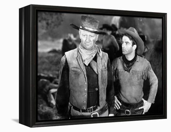 Red River, John Wayne, Montgomery Clift, 1948-null-Framed Stretched Canvas