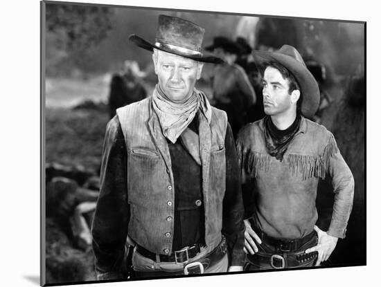 Red River, John Wayne, Montgomery Clift, 1948-null-Mounted Photo