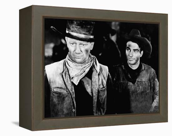 Red River, John Wayne, Montgomery Clift, 1948-null-Framed Stretched Canvas