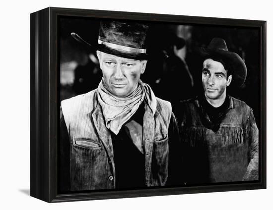 Red River, John Wayne, Montgomery Clift, 1948-null-Framed Stretched Canvas