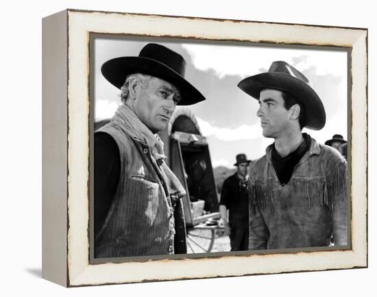 Red River, John Wayne, Montgomery Clift, 1948-null-Framed Stretched Canvas