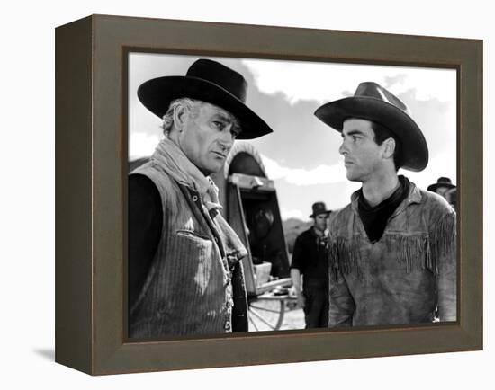 Red River, John Wayne, Montgomery Clift, 1948-null-Framed Stretched Canvas